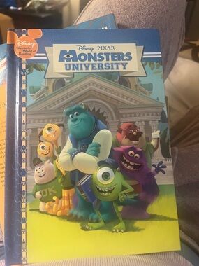 Disney Monsters University Hardcover Book Blue Green Purple Yellow